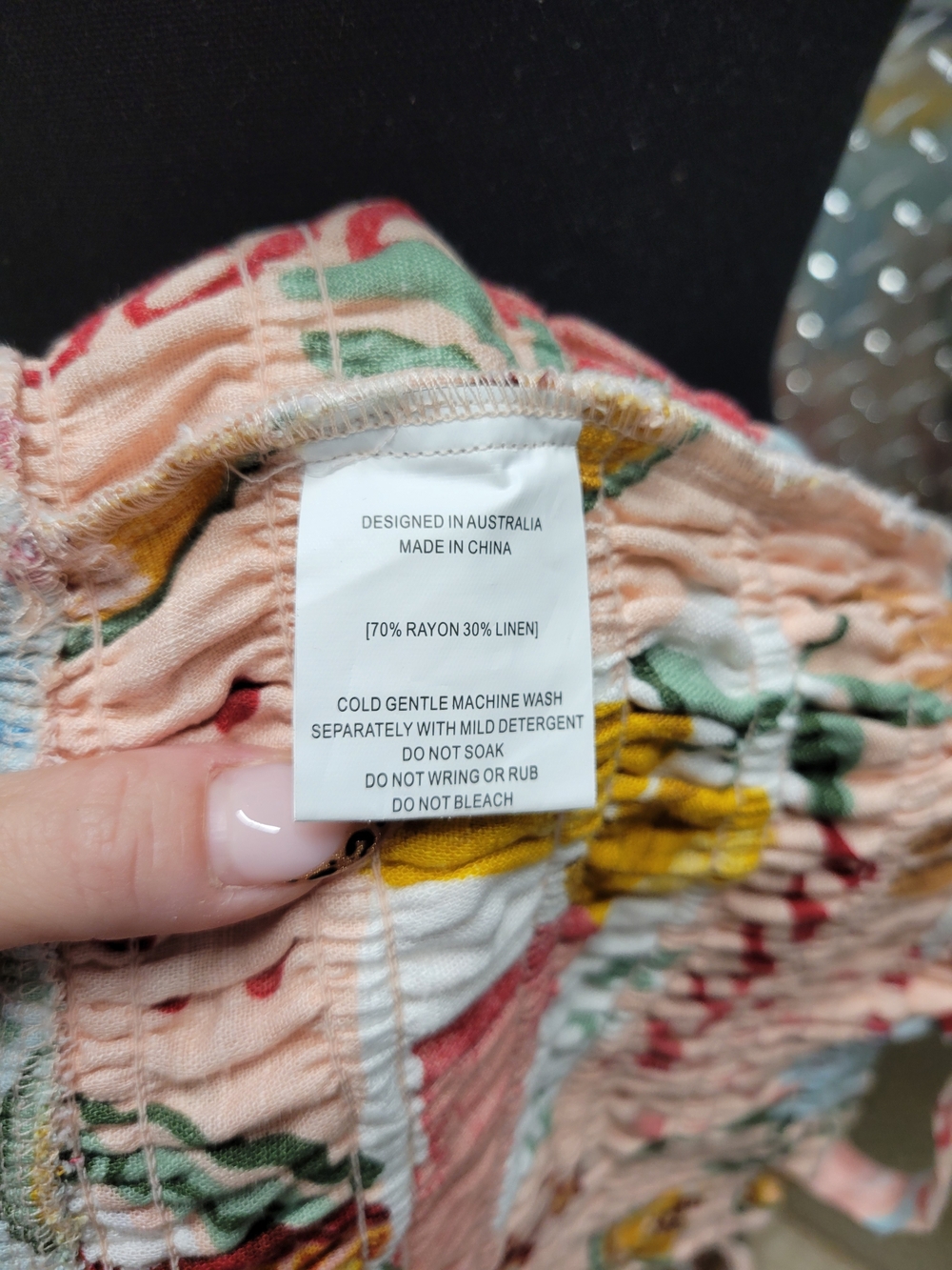 Paper Heart Sydney Australia Des Fruits Smocked Crop Top Maxi Skirt Set Sz M - Picture 4 of 11